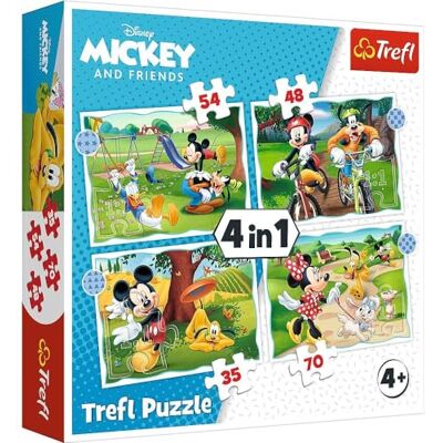 Trefl 4 in 1 Puzzle Mickey Mouse nice day Trefl 4 in 1 Puzzle Mickey Mouse nice day
