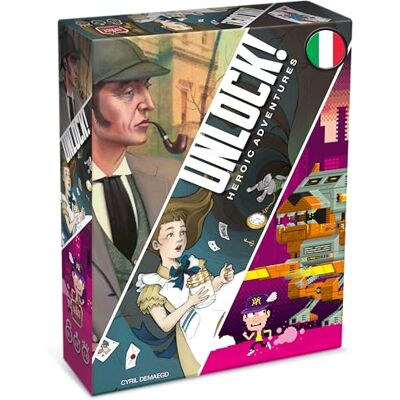 Asmodee Unlock! Heroic Adventures, Jeu de Table avec App, Escape Room, 1-6 joueurs, 10+ Ans, Edition en Italien Asmodee Unlock! Heroic Adventures, Jeu de Table avec App, Escape Room, 1-6 joueurs, 10+ Ans, Edition en Italien