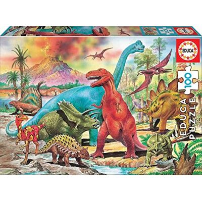 Educa Puzzle Dinosaure 100 Pièces Puzzles pour enfants à partir de 6 ans (13179) Educa Puzzle Dinosaure 100 Pièces Puzzles pour enfants à partir de 6 ans (13179)
