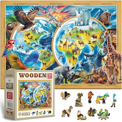 WOODEN.CITY Puzzle en bois Wildlife of THE Planet Puzzle en bois de 1000 pièces pour adultes avec 100 formes d'animaux uniques Puzzles en bois écologique de qualité supérieure pour adultes 1000 WOODEN.CITY Puzzle en bois Wildlife of THE Planet Puzzle en bois de 1000 pièces pour adultes avec 100 formes d'animaux uniques Puzzles en bois écologique de qualité supérieure pour adultes 1000