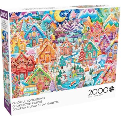 Buffalo Games Whirly Twirly Studio Colorful Cookietown 2000 Piece Jigsaw Puzzle for Adults -Challenging Puzzle Perfect for Game Nights Finished Size is 38.50 x 26.50 Buffalo Games Whirly Twirly Studio Colorful Cookietown 2000 Piece Jigsaw Puzzle for Adults -Challenging Puzzle Perfect for Game Nights Finished Size is 38.50 x 26.50