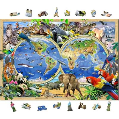 WOODEN.CITY Puzzle 1000 Pièces Animaux du Royaume, Puzzle Adulte en Bois par Howard Robinson WOODEN.CITY Puzzle 1000 Pièces Animaux du Royaume, Puzzle Adulte en Bois par Howard Robinson