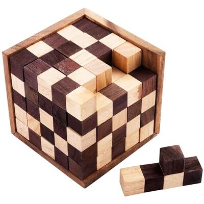 Engelhart – 350190-125 Cubes Casse-Tête en Bois Niveau Difficile pour Adultes – Puzzle 25 Pièces – Solution Incluse – 14 x 14 x 14 cm Casse Tete Expert Engelhart – 350190-125 Cubes Casse-Tête en Bois Niveau Difficile pour Adultes – Puzzle 25 Pièces – Solution Incluse – 14 x 14 x 14 cm Casse Tete Expert