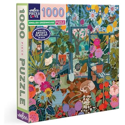 eeBoo Serre Anglaise-Puzzle 1000 Pièces en Carton Recyclé-Dimensions 58,5 cm de côté, PZTENG eeBoo Serre Anglaise-Puzzle 1000 Pièces en Carton Recyclé-Dimensions 58,5 cm de côté, PZTENG