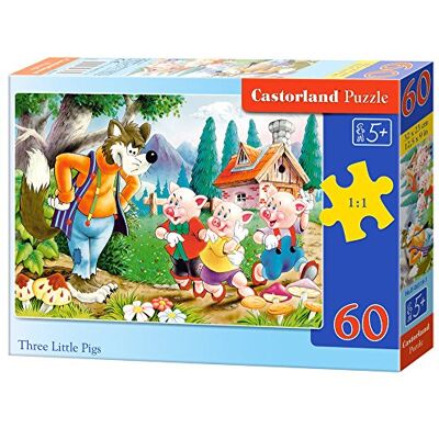 Castorland B-06519-1 Puzzle Les Trois Petits Cochons 60 Pièces Castorland B-06519-1 Puzzle Les Trois Petits Cochons 60 Pièces