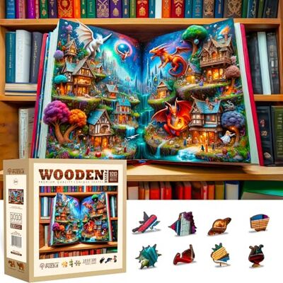 WOODEN.CITY Enchanted Tales Puzzle en Bois de 1000 Pièces pour Adultes Fabriqué en UE Dimensions : 21,25 x 39,4 cm Magique WOODEN.CITY Enchanted Tales Puzzle en Bois de 1000 Pièces pour Adultes Fabriqué en UE Dimensions : 21,25 x 39,4 cm Magique