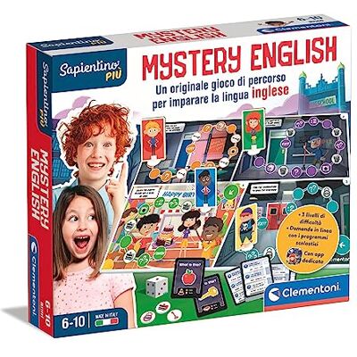 Clementoni Sapientino plus-Mistery English Éducatif 6 Ans pour Apprendre Table, Jeu de Parcours, Anglais pour Enfants, Fabriqué en Italie, Couleur Italienne, 16598 Clementoni Sapientino plus-Mistery English Éducatif 6 Ans pour Apprendre Table, Jeu de Parcours, Anglais pour Enfants, Fabriqué en Italie, Couleur Italienne, 16598