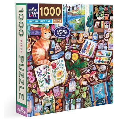 eeBoo – Puzzle 1000 Pièces Naturalist’s Cat – Puzzle Adulte 1000 Pièces en Carton – Dimensions du Puzzle 58,4 cm x 58,4 cm eeBoo – Puzzle 1000 Pièces Naturalist’s Cat – Puzzle Adulte 1000 Pièces en Carton – Dimensions du Puzzle 58,4 cm x 58,4 cm