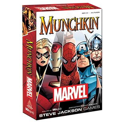 USAopoly MUNCHKIN Marvel Card Game Munchkin Game Featuring Marvel Comics Heroes and Villains Officially Licensed Marvel Card Game Tabletop & Board Games for Marvel Fans USAopoly MUNCHKIN Marvel Card Game Munchkin Game Featuring Marvel Comics Heroes and Villains Officially Licensed Marvel Card Game Tabletop & Board Games for Marvel Fans