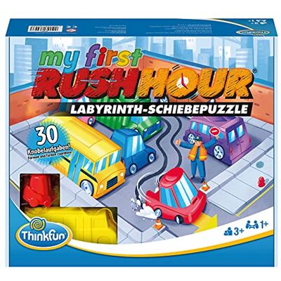 ThinkFun 76443 My first Rush Hour Das bekannte Stau-Spiel für Kinder ab 3 Jahren, Logikspiel für 1 Spieler, mit Aufgaben für Anfänger und Experten ThinkFun 76443 My first Rush Hour Das bekannte Stau-Spiel für Kinder ab 3 Jahren, Logikspiel für 1 Spieler, mit Aufgaben für Anfänger und Experten