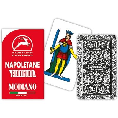 Modiano Cartes Napolitaines Rouge Platinum – Haute qualité, robustes, durables, meilleures performances de jeu, fabriquées en Italie Modiano Cartes Napolitaines Rouge Platinum – Haute qualité, robustes, durables, meilleures performances de jeu, fabriquées en Italie