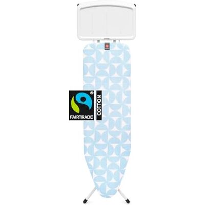 Brabantia Ironing Board B with XL Steam Unit Holder Medium & Foldable Adjustable Height Non-Slip Rubber Feet Perfect Fit Cotton Cover Child & Transport Lock Fresh Breeze 124 x 38 cm Brabantia Ironing Board B with XL Steam Unit Holder Medium & Foldable Adjustable Height Non-Slip Rubber Feet Perfect Fit Cotton Cover Child & Transport Lock Fresh Breeze 124 x 38 cm
