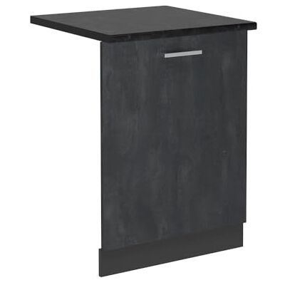 Vicco Façade de lave-vaisselle "R-Line", Béton noir, 60cm Vicco Façade de lave-vaisselle "R-Line", Béton noir, 60cm