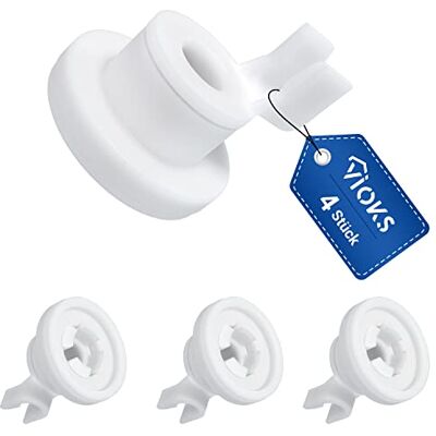 VIOKS Lot de 4 rouleaux de panier supérieur Ø 25 mm de rechange universels pour Bosch 00424717 424717 pour lave-vaisselle et machine à laver VIOKS Lot de 4 rouleaux de panier supérieur Ø 25 mm de rechange universels pour Bosch 00424717 424717 pour lave-vaisselle et machine à laver