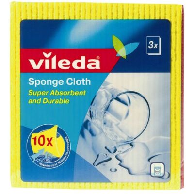 Vileda Lot de 3 Chiffons éponge Super absorbants Vileda Lot de 3 Chiffons éponge Super absorbants