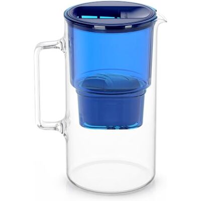 Wessper Carafe 3L, Carafe Filtrante pour eau Remplacement de Dafi Unimax Aquaphor A5 BRITA Maxtra+ PHILIPS AWP212/10 Réduction du calcaire, du chlore Carafe filtrante + filtre à eau Bleu Wessper Carafe 3L, Carafe Filtrante pour eau Remplacement de Dafi Unimax Aquaphor A5 BRITA Maxtra+ PHILIPS AWP212/10 Réduction du calcaire, du chlore Carafe filtrante + filtre à eau Bleu