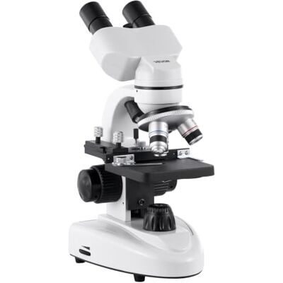 VEVOR Microscope binoculaire Kit microscope composé avec agrandissement 40-2000X, corps en alliage d'aluminium, oculaires, lumière LED, support de téléphone, pour étudiants, laboratoire, école, maison VEVOR Microscope binoculaire Kit microscope composé avec agrandissement 40-2000X, corps en alliage d'aluminium, oculaires, lumière LED, support de téléphone, pour étudiants, laboratoire, école, maison