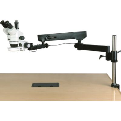AmScope 3.5-225X Trinoculaire Bras Articulé Pilier Pince 144-LED Zoom Stéréo Microscope AmScope 3.5-225X Trinoculaire Bras Articulé Pilier Pince 144-LED Zoom Stéréo Microscope