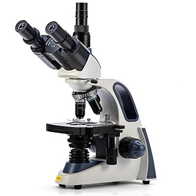 SWIFT Grossissement SW380T 40X-2500X Microscope de Laboratoire à Composé Trinoculaire avec Oculaires 10X / 25X, Platine Mécanique, Mise au Point Ultra-Précise, Compatible Les Appareils Photo SWIFT Grossissement SW380T 40X-2500X Microscope de Laboratoire à Composé Trinoculaire avec Oculaires 10X / 25X, Platine Mécanique, Mise au Point Ultra-Précise, Compatible Les Appareils Photo