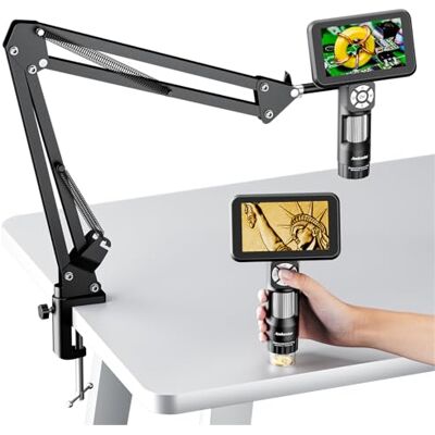 Andonstar AD115 Microscope numérique portable avec écran de 12,7 cm pour adultes et enfants, microscope portable pour pièces d'erreur avec lumière, bras flexible pour soudure électronique, Windows Mac Andonstar AD115 Microscope numérique portable avec écran de 12,7 cm pour adultes et enfants, microscope portable pour pièces d'erreur avec lumière, bras flexible pour soudure électronique, Windows Mac
