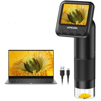 Apexel Microscope de Poche Numérique Portable Pour Enfants 800x USB Avec Lames Apexel Microscope de Poche Numérique Portable Pour Enfants 800x USB Avec Lames