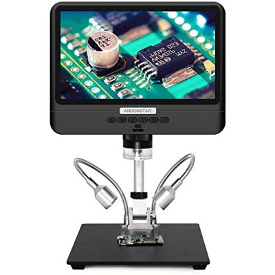 Andonstar AD208 Microscope à pièce avec écran LCD de 8,5 pouces 260X Lab microscopes numériques portatifs USB pour la réparation de PCB collection de pièces de monnaie à souder Andonstar AD208 Microscope à pièce avec écran LCD de 8,5 pouces 260X Lab microscopes numériques portatifs USB pour la réparation de PCB collection de pièces de monnaie à souder