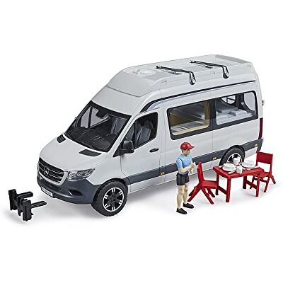 bruder 02672 Mercedes Benz Sprinter Camper avec chauffeur, set de camping, vaisselle, camping-car, campeur bruder 02672 Mercedes Benz Sprinter Camper avec chauffeur, set de camping, vaisselle, camping-car, campeur