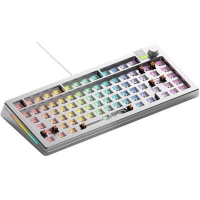GLORIOUS Gaming GMMK 3 PRO Barebones : kit clavier personnalisé, molette, corps alu et joints modulaires, clavier 75% (hot swap), mousse insonorisante, plaque de commutation alu, ANSI Argenté GLORIOUS Gaming GMMK 3 PRO Barebones : kit clavier personnalisé, molette, corps alu et joints modulaires, clavier 75% (hot swap), mousse insonorisante, plaque de commutation alu, ANSI Argenté