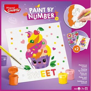 Kit de peinture au numéro Maped Creativ Cupcake et Multifood - Kit de peinture Kit de peinture au numéro Maped Creativ Cupcake et Multifood - Kit de peinture