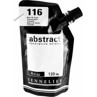 Peinture acrylique blanc titane Sennelier - Abstract - Corps lourd Peinture acrylique blanc titane Sennelier - Abstract - Corps lourd
