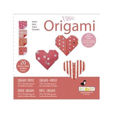 Fridolin origami Coeurs pliant 15 x 15 cm 20 pièces rouge Rouge Fridolin origami Coeurs pliant 15 x 15 cm 20 pièces rouge Rouge