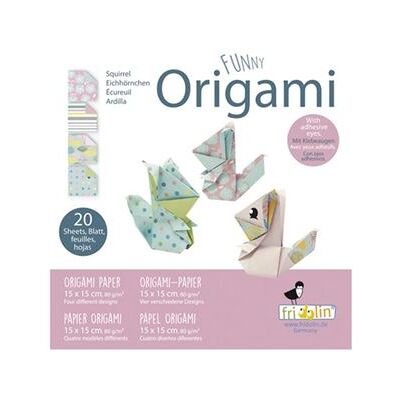 Fridolin origami Ecureuil pliable 15 x 15 cm 20 pièces multicolore Multicolore Fridolin origami Ecureuil pliable 15 x 15 cm 20 pièces multicolore Multicolore