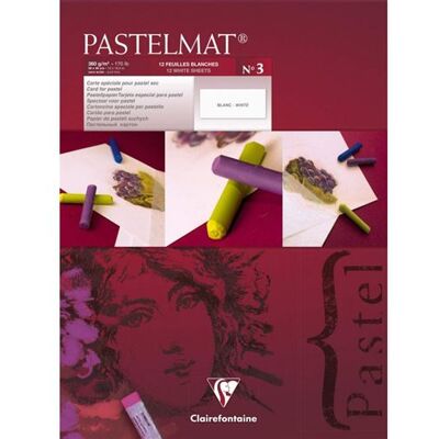 Bloc dessin A3 pastelmat 12 feuilles 30x40cm blanc N 3 - Clairefontaine Bloc dessin A3 pastelmat 12 feuilles 30x40cm blanc N 3 - Clairefontaine