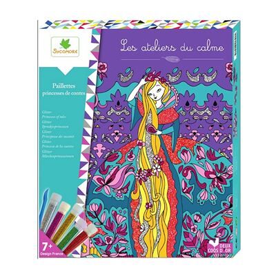 Kit créatif Ateliers du Calme Paillettes Princesses de Contes Au Sycomore Multicolore Kit créatif Ateliers du Calme Paillettes Princesses de Contes Au Sycomore Multicolore