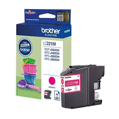 Brother LC221M - magenta - originale - cartouche d'encre Magenta Brother LC221M - magenta - originale - cartouche d'encre Magenta