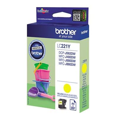 Brother LC221Y - jaune - originale - cartouche d'encre Jaune Brother LC221Y - jaune - originale - cartouche d'encre Jaune