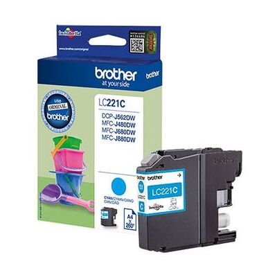 Brother LC221C - cyan - originale - cartouche d'encre Cyan Brother LC221C - cyan - originale - cartouche d'encre Cyan