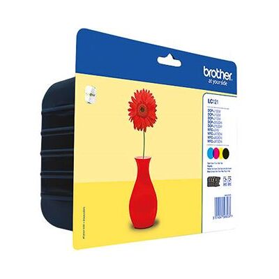 Brother LC121 Value Pack - noir, jaune, cyan, magenta - originale - cartouche d'encre Brother LC121 Value Pack - noir, jaune, cyan, magenta - originale - cartouche d'encre