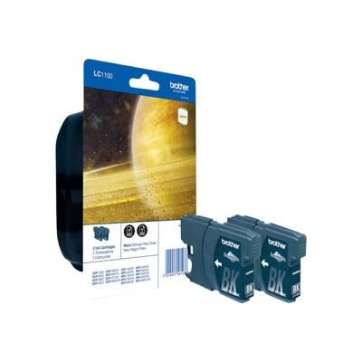 Brother LC1100BKBP2 - pack de 2 - noir - originale - cartouche d'encre Brother LC1100BKBP2 - pack de 2 - noir - originale - cartouche d'encre