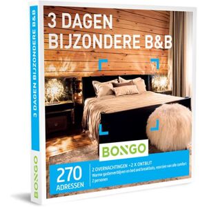 Coffret cadeau Bongo 3 Dagen Bijzondere B&B - NL Coffret cadeau Bongo 3 Dagen Bijzondere B&B - NL