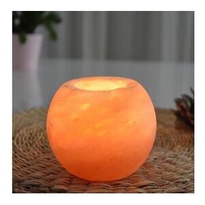 Bougeoir en cristal de sel himalaya sphère 900g Bougeoir en cristal de sel himalaya sphère 900g