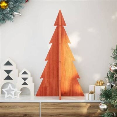 Arbre de Noël en bois vidaXL - Cire marron - 80 cm - Sapin de Noël Arbre de Noël en bois vidaXL - Cire marron - 80 cm - Sapin de Noël
