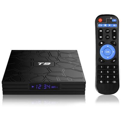 T9 Android 8.1 TV Box RK3328 Quad Core 64bit 4GB / 32GB Décodeur intelligent 4K VP9 H.265 2.4G WiFi BT4.0 HD Écran d'affichage du lecteur multimédia DLNA T9 Android 8.1 TV Box RK3328 Quad Core 64bit 4GB / 32GB Décodeur intelligent 4K VP9 H.265 2.4G WiFi BT4.0 HD Écran d'affichage du lecteur multimédia DLNA