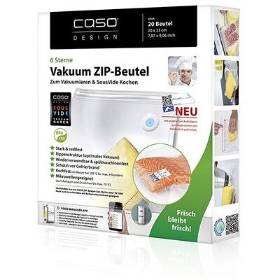 Sacs sous vide CASO ZIP - 20 pcs Sacs sous vide CASO ZIP - 20 pcs