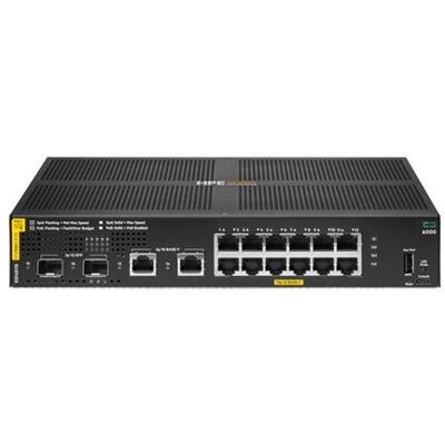 HPE Aruba Networking CX 6000 12p 10M/100M/1G Class4 PoE 2p SFP 1G 139W Switch - Commutateur - Géré - 12 x 10/100/1000 (PoE+) + 2 x Gigabit SFP (liaison montante) + 2 x Gigabit RJ-45 - Montable sur rack, fixation murale - PoE+ (139 W) - BTO HPE Aruba Networking CX 6000 12p 10M/100M/1G Class4 PoE 2p SFP 1G 139W Switch - Commutateur - Géré - 12 x 10/100/1000 (PoE+) + 2 x Gigabit SFP (liaison montante) + 2 x Gigabit RJ-45 - Montable sur rack, fixation murale - PoE+ (139 W) - BTO