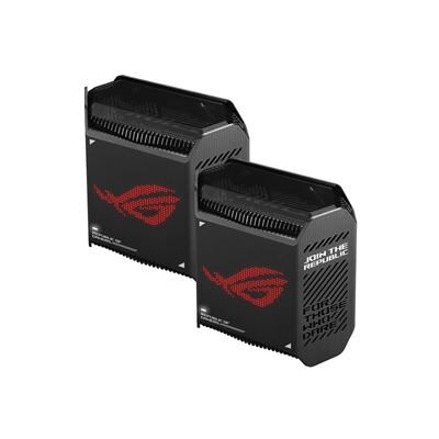 ASUS ROG Rapture GT6 - Système Wi-Fi - (2 routeurs) - jusqu'à 5800 pieds carrés - maillage 1GbE, 2.5GbE - Wi-Fi 6 - Bi-bande ASUS ROG Rapture GT6 - Système Wi-Fi - (2 routeurs) - jusqu'à 5800 pieds carrés - maillage 1GbE, 2.5GbE - Wi-Fi 6 - Bi-bande