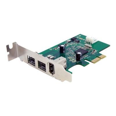StarTech.com Carte Adaptateur PCI Express vers 3 Ports FireWire - Faible Encombrement - 800 et 400 - adaptateur FireWire - 2 ports StarTech.com Carte Adaptateur PCI Express vers 3 Ports FireWire - Faible Encombrement - 800 et 400 - adaptateur FireWire - 2 ports