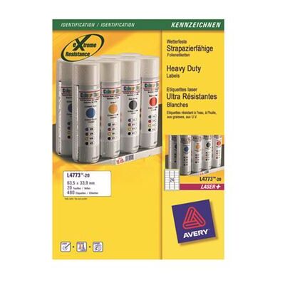 Avery Dennison Avery Heavy Duty Laser Labels - étiquettes - 480 étiquette(s) Avery Dennison Avery Heavy Duty Laser Labels - étiquettes - 480 étiquette(s)