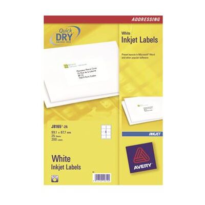 Avery Dennison Avery - étiquettes adresses - 200 étiquette(s) Blanc Avery Dennison Avery - étiquettes adresses - 200 étiquette(s) Blanc