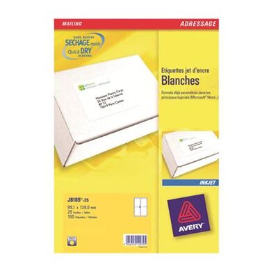 Avery Dennison Avery - étiquettes adresses - 100 étiquette(s) Blanc Avery Dennison Avery - étiquettes adresses - 100 étiquette(s) Blanc